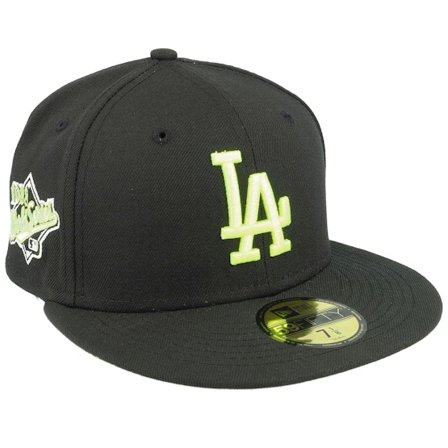 New Era - MLB Noir fitted Casquette - Los Angeles Dodgers 59FIFTY Summerpop Black/Neon Fitted @ Hatstore