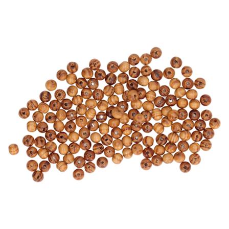 800 st 8 mm bruna runda träpärlor - Bulk Pack för DIY-hantverk, halsband, armband och smyckestillverkning