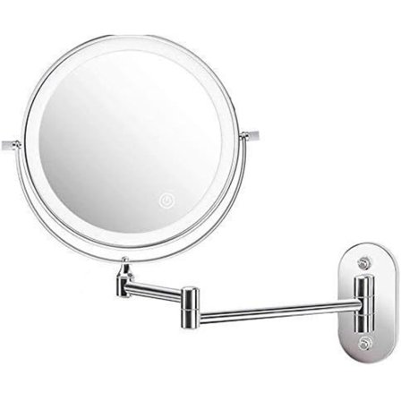 Zephbra Kosmetisk spegel LED-belyst med 1X / 5X förstoring, dimbar