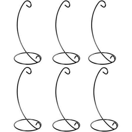 6 koristeellista näyttötelinettä, musta, rautaiset ripustuspidikkeet Han