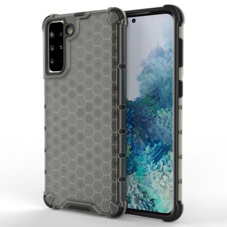 Samsung Galaxy S21 Plus - Armor Honeycomb Textur - Svart Black Svart