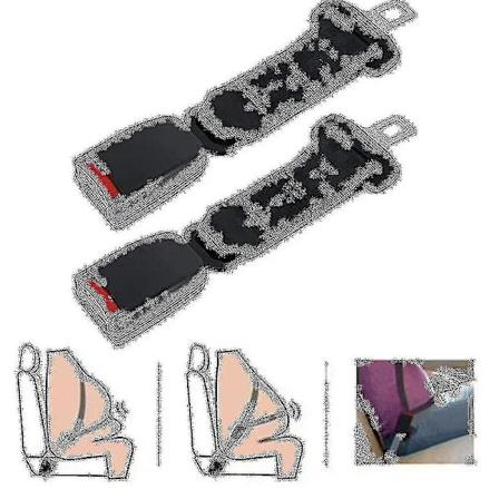 Turvavy t 1/2 Pakkaus Universaali Auton Vy pidennys S dett v Vy pidennys 23cm Harmaa gray 1pc 23cm
