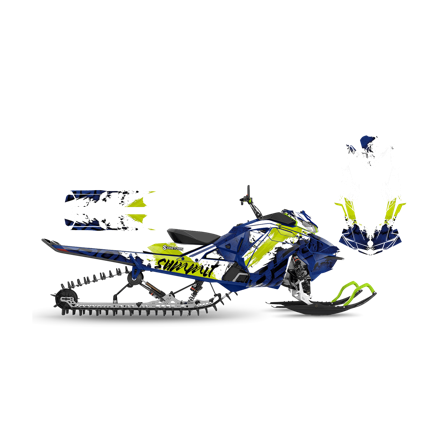 Tarrasarja SweTown Octo-Sininen-Lime - Ski-Doo MXZ X-RS 600R E-Tec 2019-2020