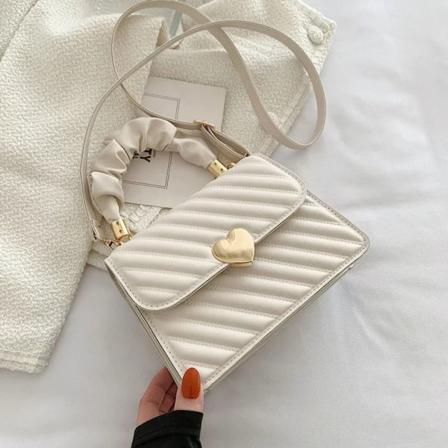 Rhombus Tote Bags Ladys Shoulder Håndtaske HVID white