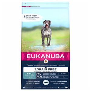 Eukanuba Dog Grain Free Adult Large Breed, Fish