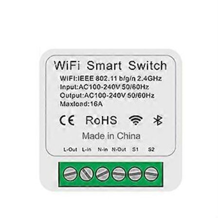 CoRui eWeLink Wifi 16A MINI Smart Switch Timer Trådløs Switch Smart Home (hvid)