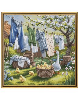 Stickpackung Bild Frühling auf dem Bauernhof - AVA Stitch