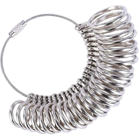 Ringstorleksmätare Set Metall Ring Måttverktyg Fingerstorleksverktyg