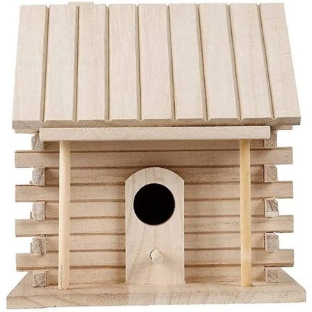 Hengende fuglekasse i tre BirdHouse utendørs fuglekasse