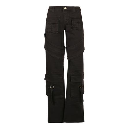 Blumarine Flared Cargo Bukser Sort, Dame Jeans