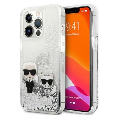 Karl Lagerfeld iPhone 13 Pro Max -kuori MagSafe Glitter Choupette