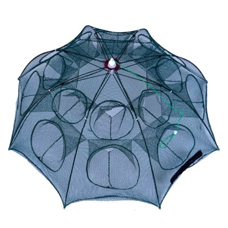 Fiskelokkemad Fælde Foldbart Fiskenet Automatisk Reje Minnow Krabbe Net Fælde Bur Fisketilbehør 16 Huller