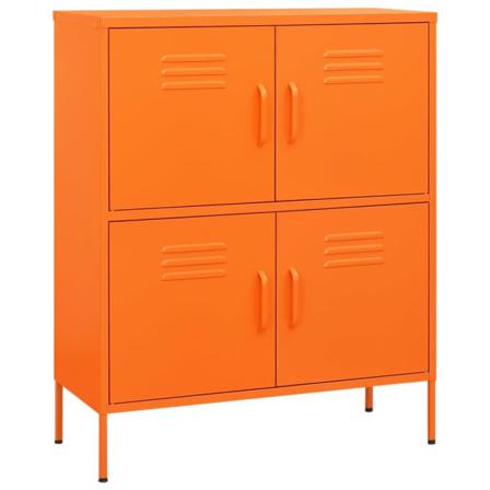 Vidaxl Förvaringsskåp Orange 80x35x101,5 Cm Stål Orange