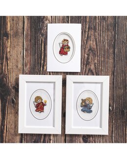 Broderikit Kort Änglar 3-pack