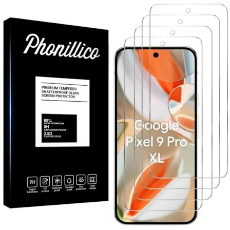 Karkaistu lasi Google Pixel 9 Pro XL:lle [Paketti 4] Näytön suojakalvo Phonillico