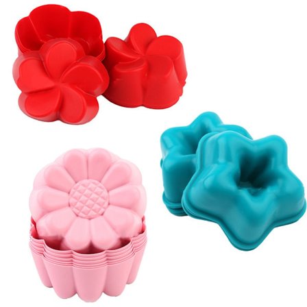 30 stk. silikone bageforme, silikonekopper, non-stick muffinsform, vaskbar