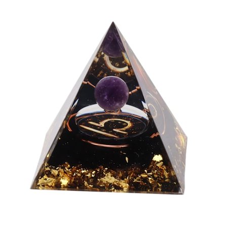 5cm Orgonite-pyramidi positiivisen energian parantamiseen Kristallipyramidi Meditaatio Orgonite-pyramidit Chakra Zodiac Energy Generator Vaaka
