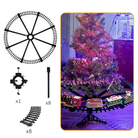 Jule Tog I Midten Af Juletræet 258051 Batteridrevet Tog, 33 Lys, Julemelodi, Juledekorationer