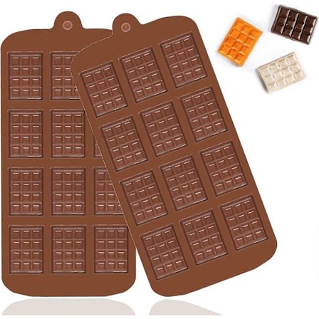 3 stk. silikonechokoladeforme, 12 hulrum, let at løsne chokoladestykker