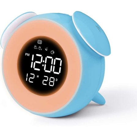 Barnevekkerklokke, Digital Jentevekkerklokke Med Våknelys, Sengbordvekkerklokke