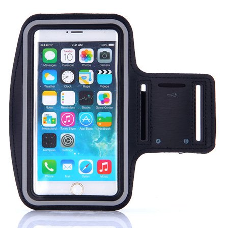 Sportarmband svart, iPhone 8 Plus