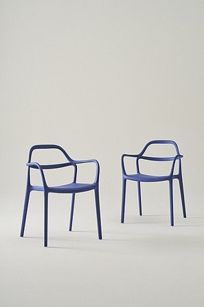 Jotex - Stol Med Armlæn 2-pak Mørk koboltblå - KARLABY - Køb Spisebordsstole & køkkenstole hos Jotex