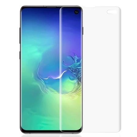 3D HuTech Skærmbeskytter foran - Samsung Galaxy S10 Transparent/Genomskinlig