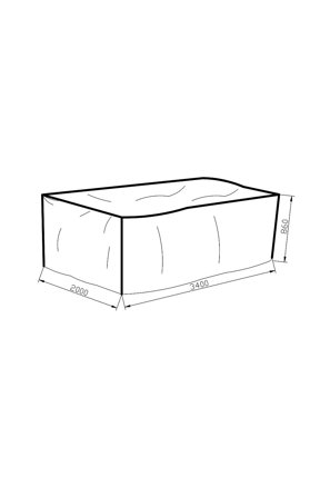 Venture Home - Möbelskydd 200*340*86 grå - Grå - Möbelskydd - Från Homeroom