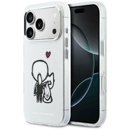 Karl Lagerfeld Karl & Choupette MagSafe-etui for iPhone 17 Pro - Klar