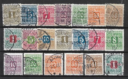 Danmark 1907 - Avisporto 1 - 20 - Stemplet