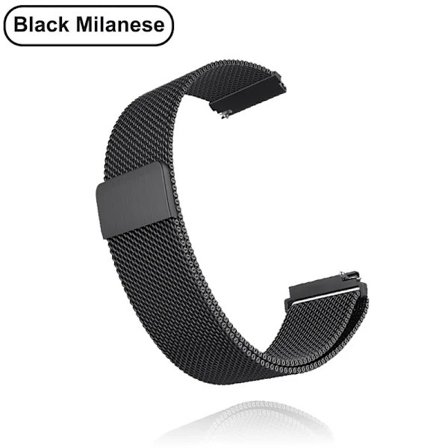 18 mm 20 mm 22 mm metallarmband för Garmin Vivoactive 3 4 4s Band Watch Venu 2 2s SQ Forerunner 645 Armband Silikonögla Nylon handled Metall Svart 