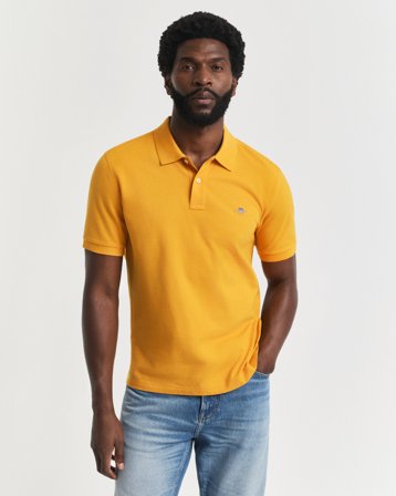 GANT Herren Regular Fit Piqué Poloshirt (L) Gelb