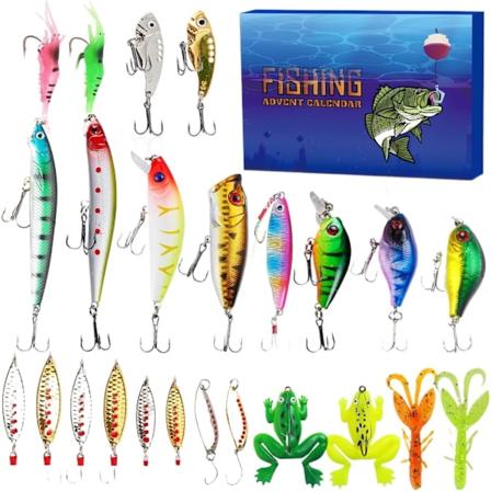 Kalastusviehesetti taimenelle, Adventtikalenteri Kalastusvieheet | Kalastus adventtikalenteri 2024 - Luova makean veden taimenviehesetti suurten 