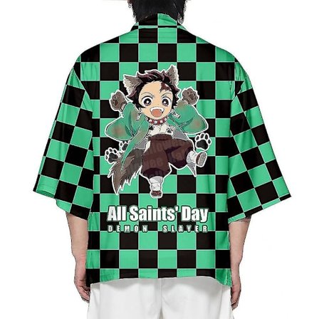 Unisex Kimono Hot Anime Demon Slayer Painettu neuletakki Sarjakuva Lasten Vaatteet Lasten Puvut Casu