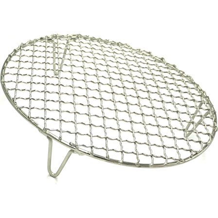 Trådgrill för Airfryer/Ugn/Plåt med 5 cm höga ben Dia 25 cm Rund kylställ i rostfritt stål för matlagning (250 mm/9,8")