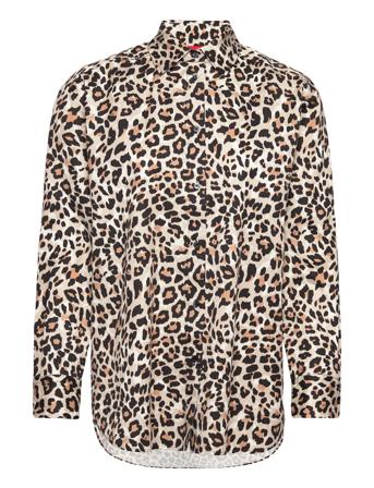The Boyfriend Shirt Langermet Skjorte Multi/mønstret HUGO