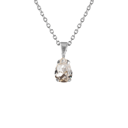 Caroline Svedbom Petite Drop Necklace Crystal Smycken & klockor Dam Silver ONESIZE