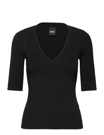 Fezania Tops T-shirts & Tops Short-sleeved Black BOSS