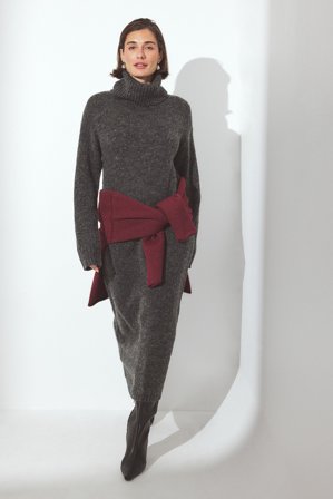 NA-KD Midikleid aus Wollmischung - Basic Kleider - Grau - S