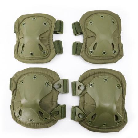 Taktiset polvisuojat Kyynärpää CS Sotilas Suoja Army Airsoft Ulkona Vihreä one size Green one size