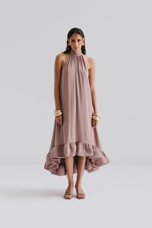 Malina - Sabrina midikleid - M - Taupe