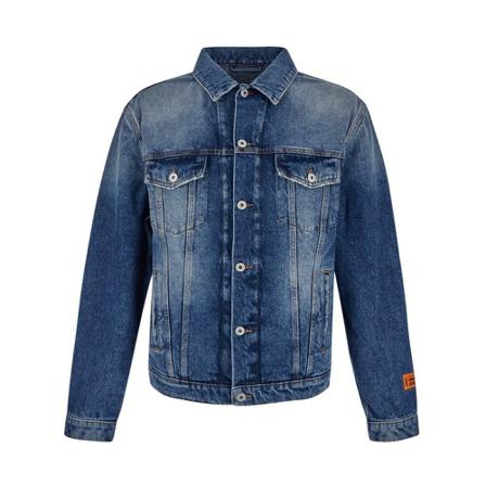 Heron Preston - Jeansjackor - Blå - Herr - Storlek: L, Herr, Storlek: L