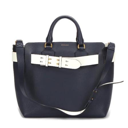 Burberry Vintage, Pre-owned Leathershoulder-bags Blauw, Dames, Maat:ONE Size