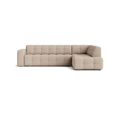 Paris hjørnesofa, højrevendt - Loop Beige - Ekstraordinær komfort - 294x220x77cm - Elegant & robust design - Perfekt samlingspunkt i stuen