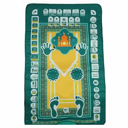 Bønnematte for voksne - Muslimsk islamsk lesematte med MP3-undervisning - Elektronisk musikk - Filtmatte