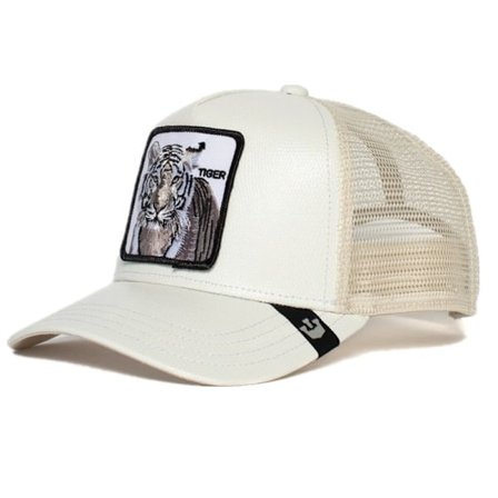 Baseball cap truck chaufför keps - Tiger White