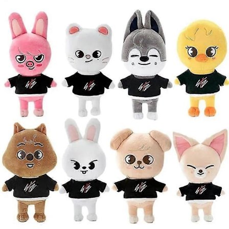 Skzoo Plyslegetøj 20cm Stray Kids Plys Ulv Chan Tegneseriebamse Plysdukke Kawaii Selskab For Børn Voksne Fans Gave Valentinsdagsgave