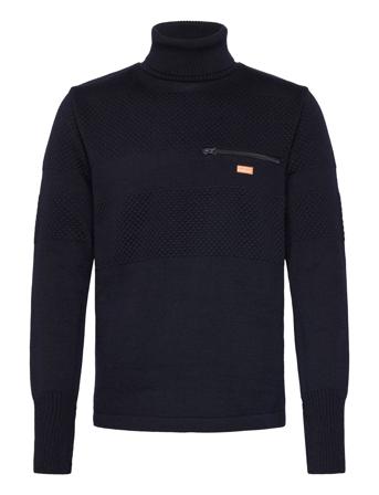 Kansas Mn Wool Klemens Knit Tops Knitwear Turtlenecks Navy Mads Nørgaard