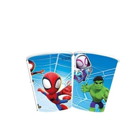 10 st Spidey och vänner Spiderman Muggar Kalastillbehör Födelsedagsdekorationer