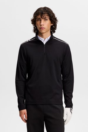 J.Lindeberg - Leon Quarter Zip Mid Layer - Golf - Schwarz - Men - S